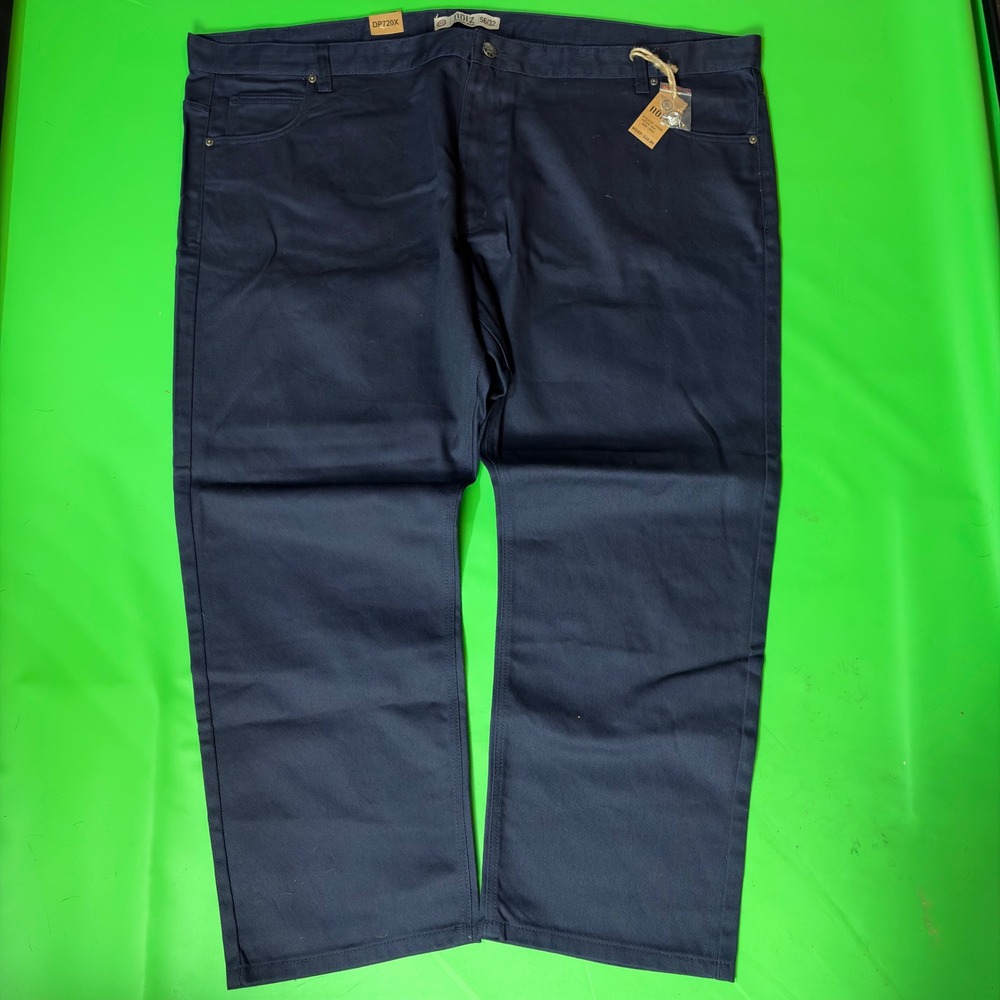 Noiz Premium Jeans Mens 56x32 Navy Blue Cotton Twill Straight Leg Baggy Pants
